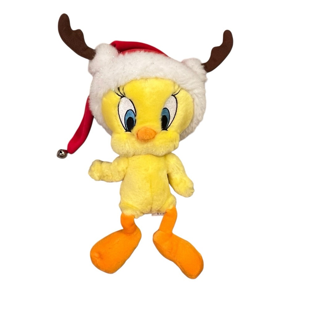 Lot of 2 Holiday Plush Ty Bear Tweety Bird Christmas Toys Warner Bros Looney - Picture 8 of 13